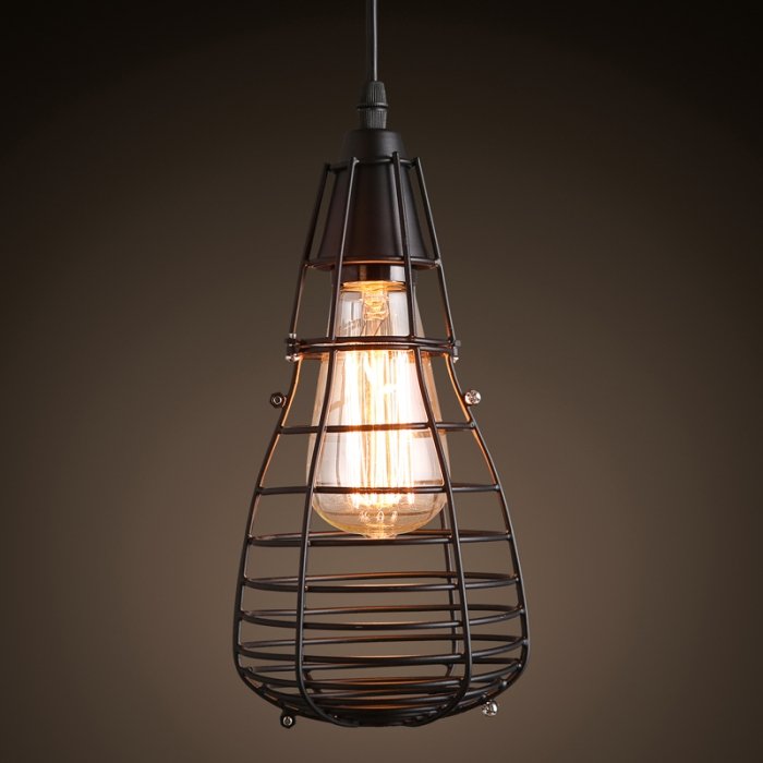 Подвесной светильник Pear Cage Pendant Черный Подвесной светильник Pear Cage Pendant Черный в Твери | Loft Concept