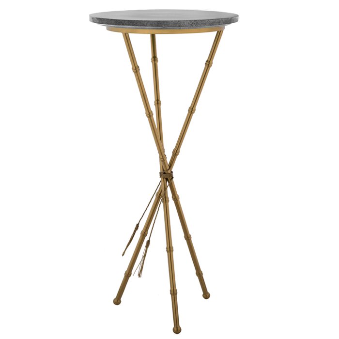 Green Stingray Skin Side Tables Gray Серый Золотой Green Stingray Skin Side Tables Gray Серый Золотой в Твери | Loft Concept