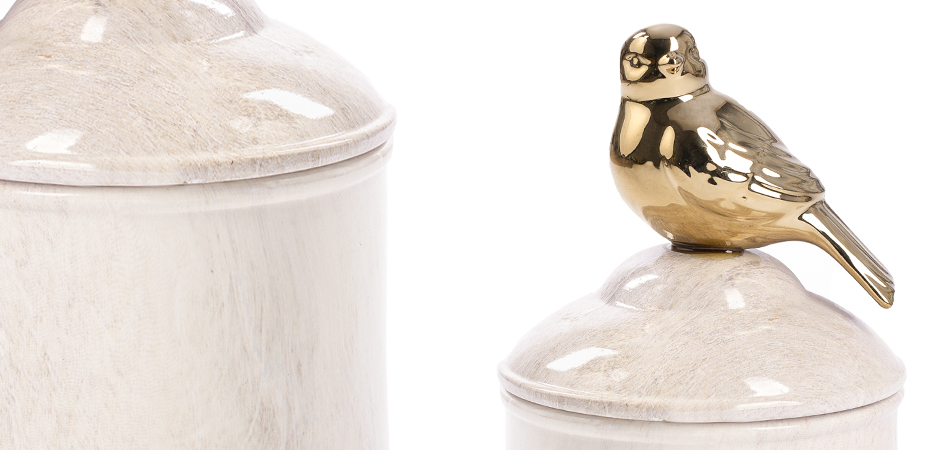 Ваза c крышкой Marble Bird Ваза c крышкой Marble Bird - Loft-Concept в Твери