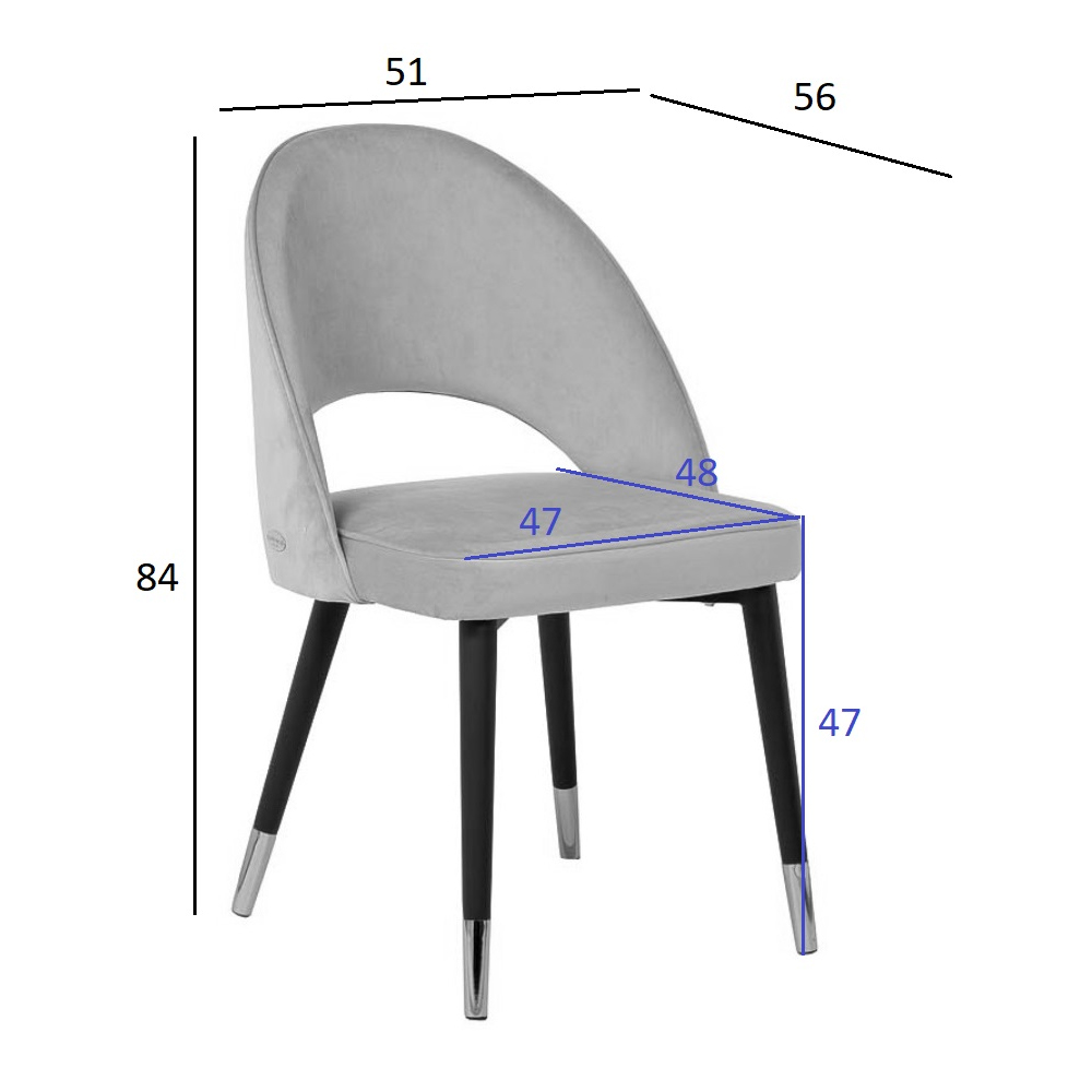 Стул велюровый серо-бежевый Schelde Gray Beige в Твери