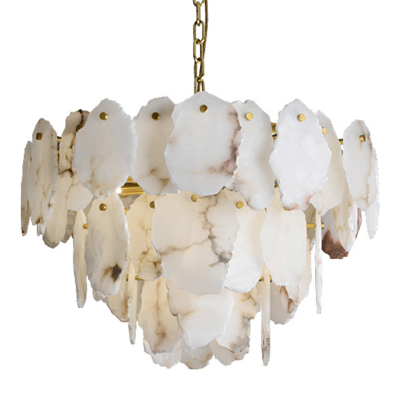Люстра Lucretia Marble Tiered Chandelier Латунь Белый Мрамор Bianco Люстра Lucretia Marble Tiered Chandelier Латунь Белый Мрамор Bianco в Твери | Loft Concept