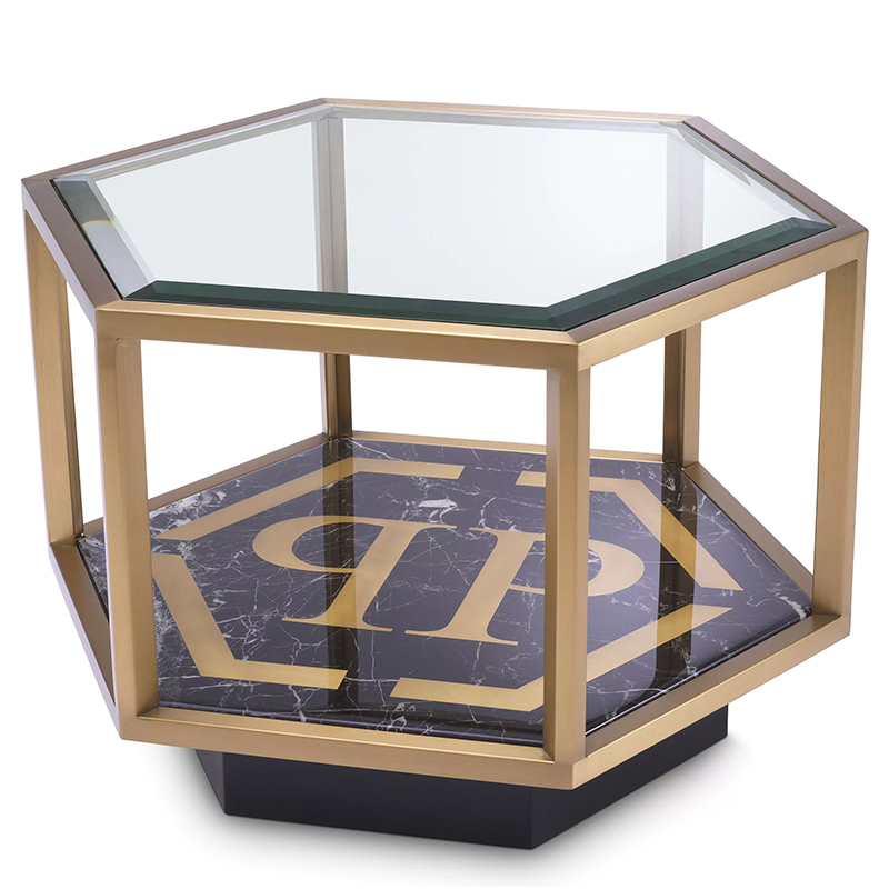 Приставной стол Philipp Plein Side Table Falcon View Черный Мрамор Nero Золотой Прозрачное Стекло Приставной стол Philipp Plein Side Table Falcon View Черный Мрамор Nero Золотой Прозрачное Стекло в Твери | Loft Concept