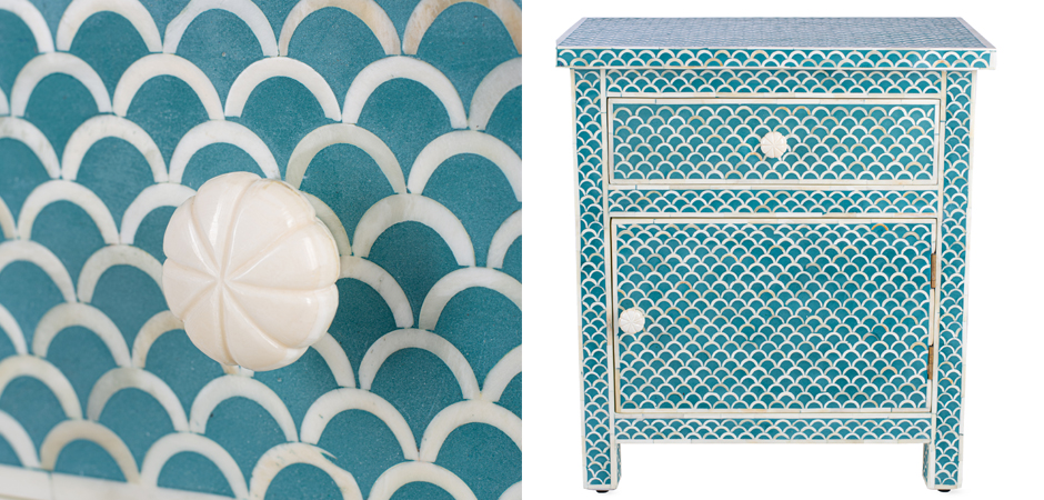 Тумба bone fish scale inlay cupboard Тумба bone fish scale inlay cupboard - Loft-Concept в Твери