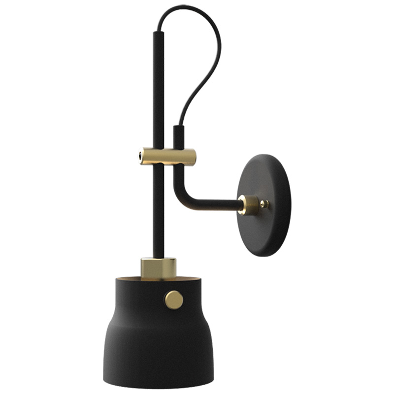 Бра RAM PLASENCIA Wall Lamp Черный Латунь Бра RAM PLASENCIA Wall Lamp Черный Латунь в Твери | Loft Concept