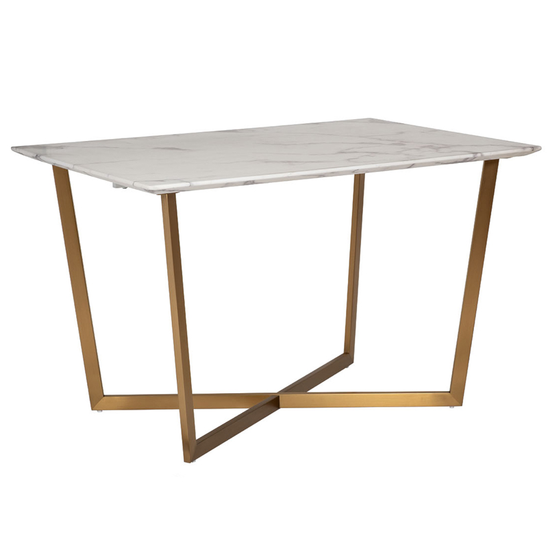 Обеденный стол Dining table Jacques White Белый Золотой Обеденный стол Dining table Jacques White Белый Золотой в Твери | Loft Concept