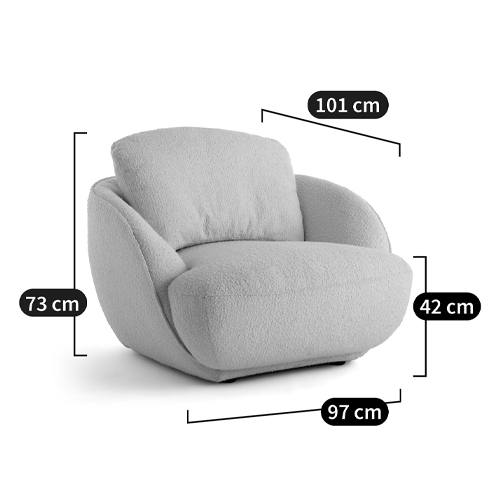 Полукруглое кресло из обивки меланж Halle Melange Armchair Полукруглое кресло из обивки меланж Halle Melange Armchair в Твери