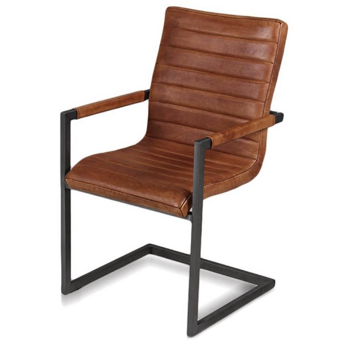 Стул с подлокотником Industriele Stoelen Коричневый Черный Стул с подлокотником Industriele Stoelen Коричневый Черный в Твери | Loft Concept