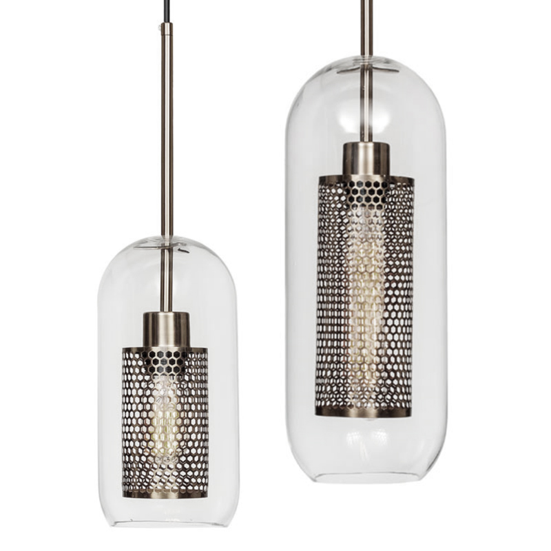 Perforation Pendant Lamp Nickel Oval Никель Прозрачное Стекло Perforation Pendant Lamp Nickel Oval Никель Прозрачное Стекло в Твери | Loft Concept