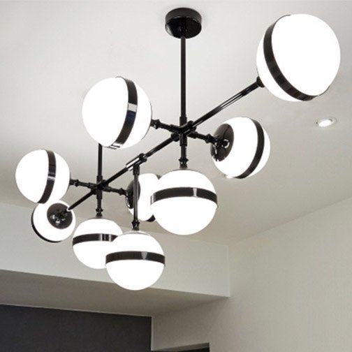 Люстра Peggy Futura suspension lamps Hangar Design Черный Молочный Люстра Peggy Futura suspension lamps Hangar Design Черный Молочный в Твери | Loft Concept