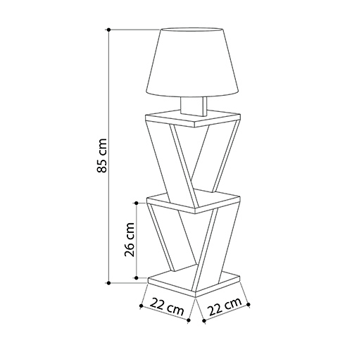 Торшер бежевый с каркасом с 2-мя полками и тканевым абажуром KOZENA SIDE FLOOR LAMP Торшер бежевый с каркасом с 2-мя полками и тканевым абажуром KOZENA SIDE FLOOR LAMP в Твери