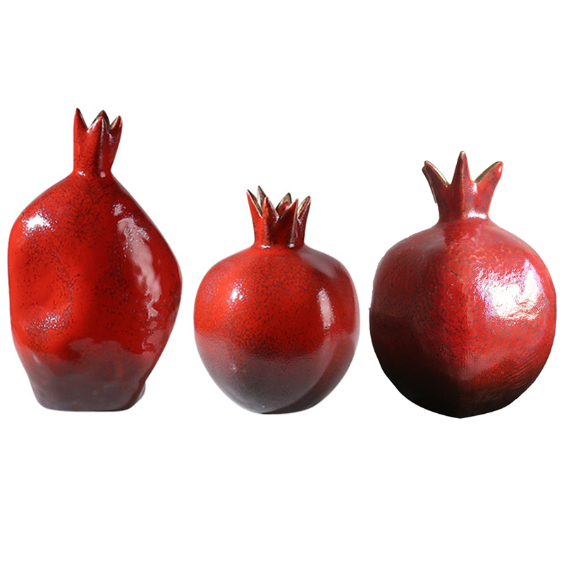 Декоративная статуэтка Pomegranate Statuette Красный Золотой Декоративная статуэтка Pomegranate Statuette Красный Золотой в Твери | Loft Concept