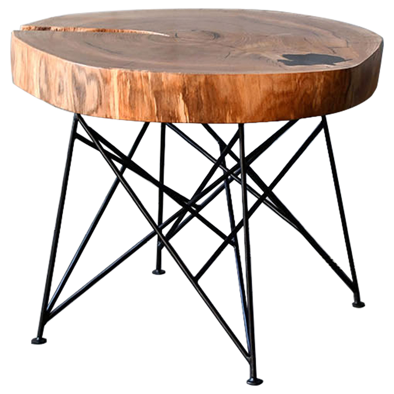 Кофейный стол Vargas Industrial Metal Rust Coffee Table Древесина Черный Кофейный стол Vargas Industrial Metal Rust Coffee Table Древесина Черный в Твери | Loft Concept