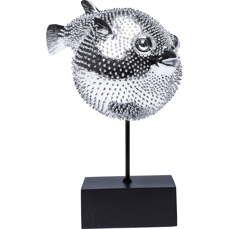 Статуэтка Silver Blowfish Серебряный Черный Статуэтка Silver Blowfish Серебряный Черный в Твери | Loft Concept