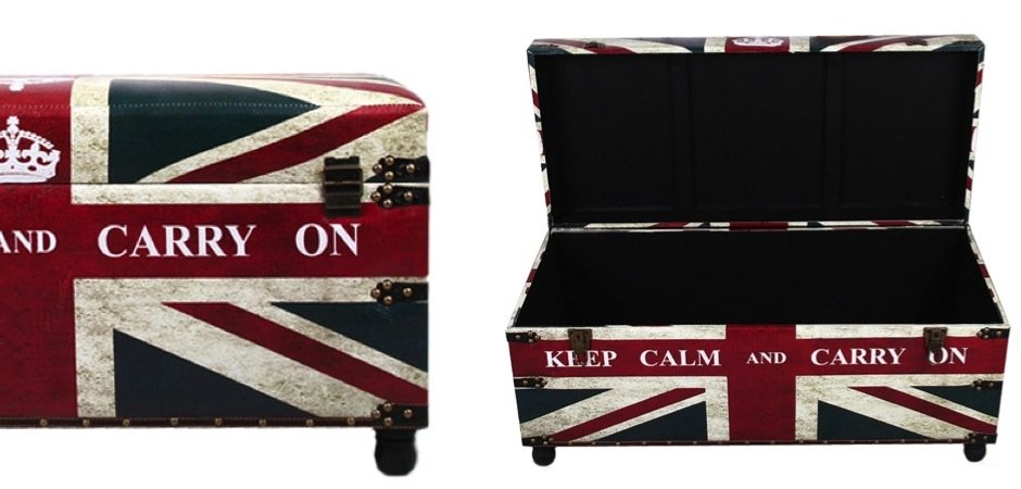 Сундук Union Jack Leather "Keep calm and..." - Loft-Concept в Твери
