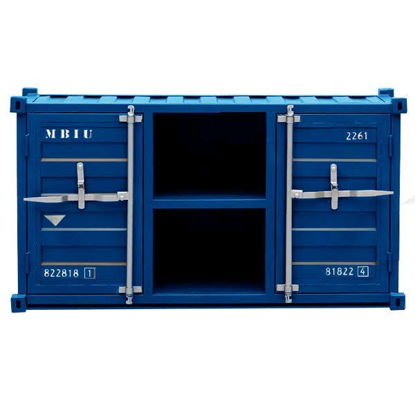 ТВ-тумба LOFT TV SEA CONTAINER синий металл Синий Серебряный ТВ-тумба LOFT TV SEA CONTAINER синий металл Синий Серебряный в Твери | Loft Concept
