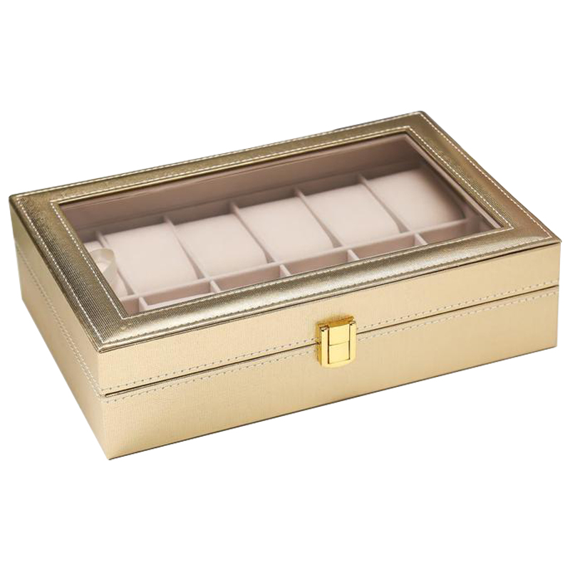 Шкатулка для часов Oscar Watch Box Золотой Бежевый в Твери | Loft Concept 