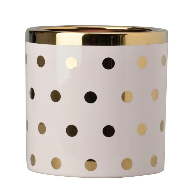 Ваза Gold & White Peas Белый Золотой Ваза Gold & White Peas Белый Золотой в Твери | Loft Concept