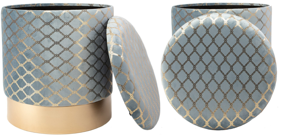 Пуф PUF Upholstery Gold Mesh голубой Пуф PUF Upholstery Gold Mesh голубой - Loft-Concept в Твери