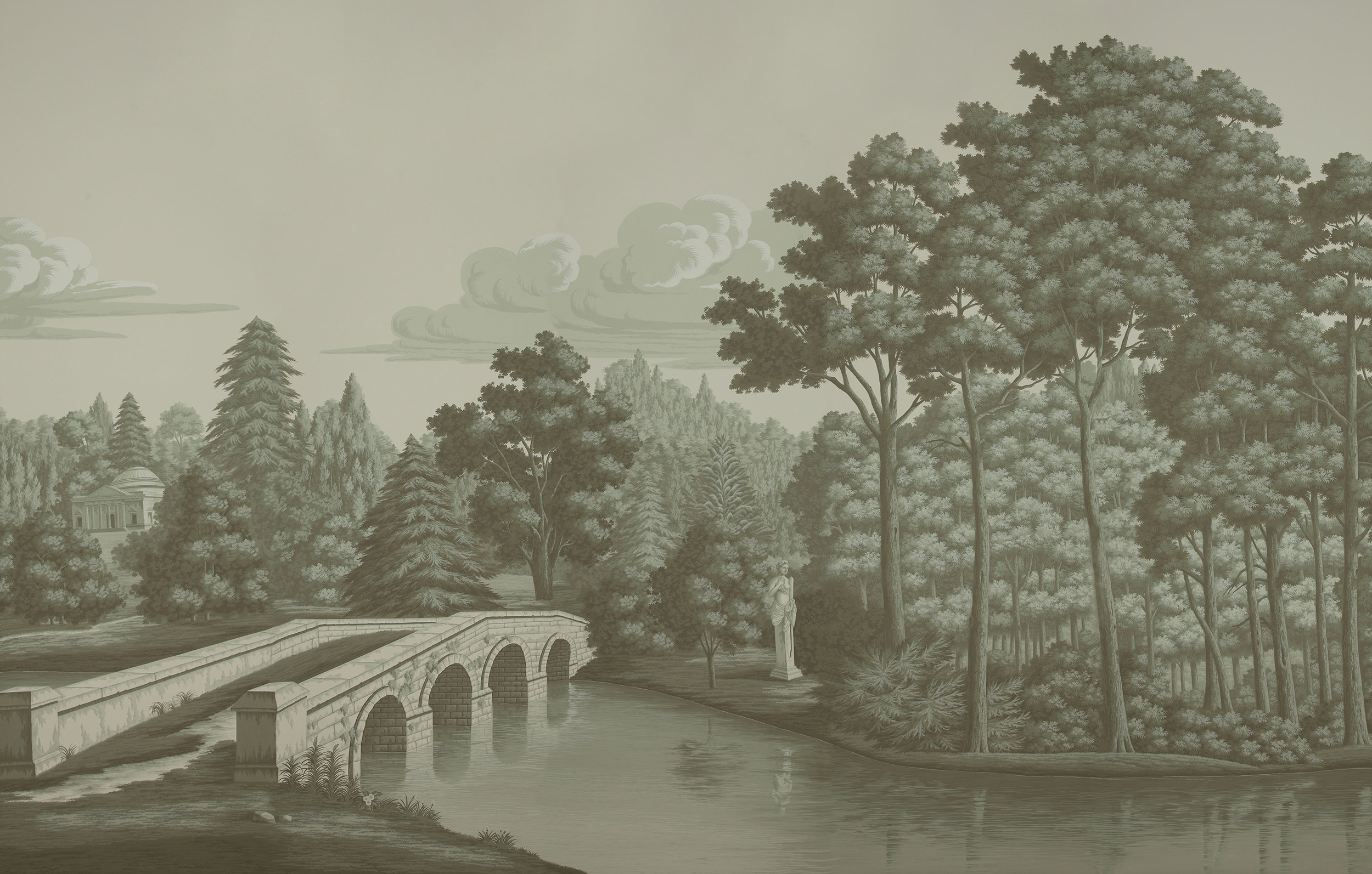 Обои ручная роспись English Landscape Crystal Grey on scenic paper Обои ручная роспись English Landscape Crystal Grey on scenic paper - постер Loft-Concept в Твери