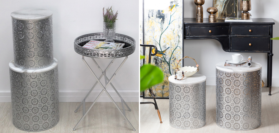 Приставной Стол Artesia Table с белым мрамором Приставной Стол Artesia Table с белым мрамором - Loft-Concept в Твери