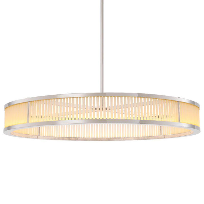 Люстра Eichholtz Chandelier Thibaud L Nickel Никель Белое матовое стекло Люстра Eichholtz Chandelier Thibaud L Nickel Никель Белое матовое стекло в Твери | Loft Concept