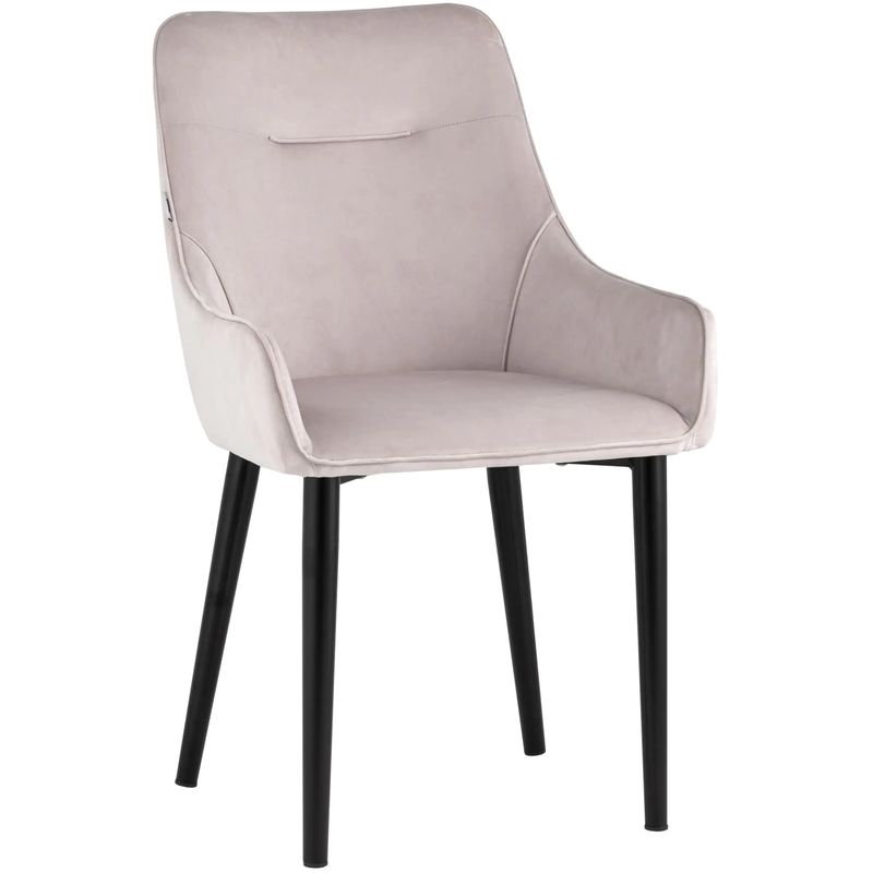 Стул Joan Chair Светло-Розовый Велюр Розовый пастельный Черный Стул Joan Chair Светло-Розовый Велюр Розовый пастельный Черный в Твери | Loft Concept