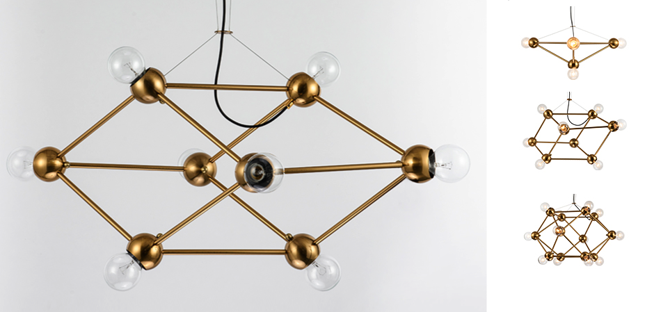 Люстра Molecule Gold Chandelier Люстра Molecule Gold Chandelier - Loft-Concept в Твери