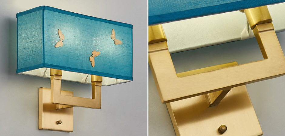 Бра с бабочками Butterflies Blue Background Wall Lamp 2 Бра с бабочками Butterflies Blue Background Wall Lamp 2 - Loft-Concept в Твери