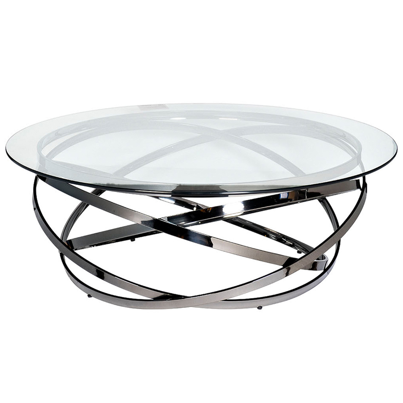 Кофейный стол Santino Coffee Table Нержавеющая сталь Прозрачное Стекло Кофейный стол Santino Coffee Table Нержавеющая сталь Прозрачное Стекло в Твери | Loft Concept