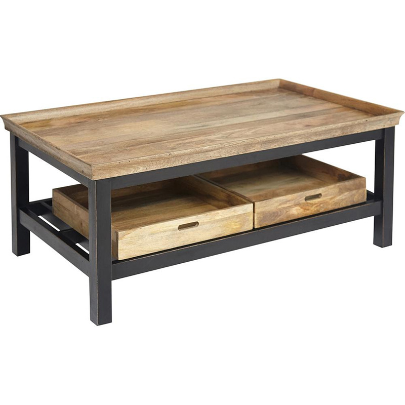 Кофейный стол Provence Sylvie Coffee Table Черный Древесина в Твери | Loft Concept 