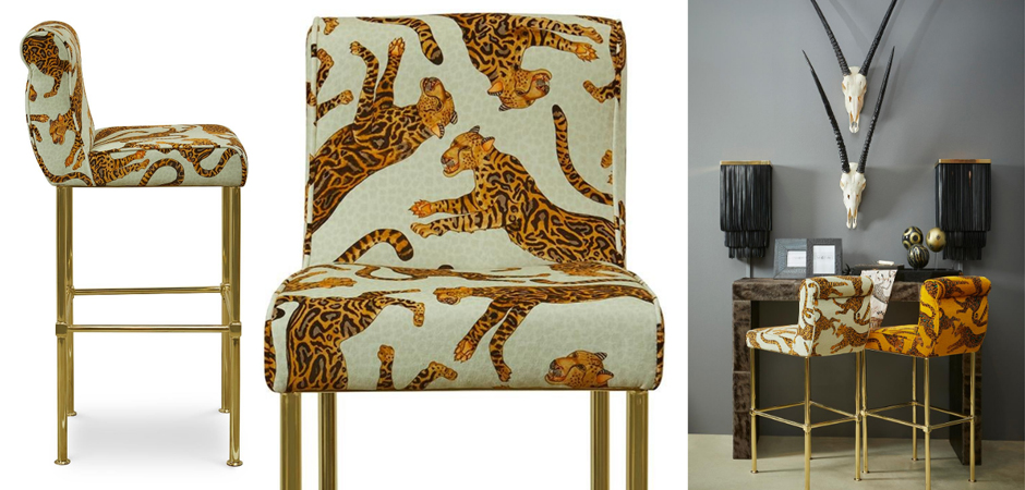 Барный Стул Сафари с орнаментом Kings Stone Bar Stool Барный Стул Сафари с орнаментом Kings Stone Bar Stool - Loft-Concept в Твери