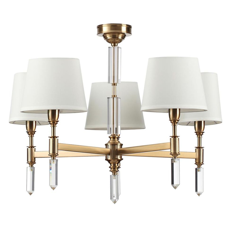 Люстра Ramona White Chandelier Бронза Белый Люстра Ramona White Chandelier Бронза Белый в Твери | Loft Concept