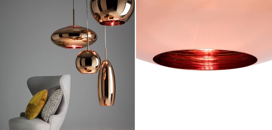 Люстра Tom Dixon Copper Wide Pendant Lamp - фото №1
