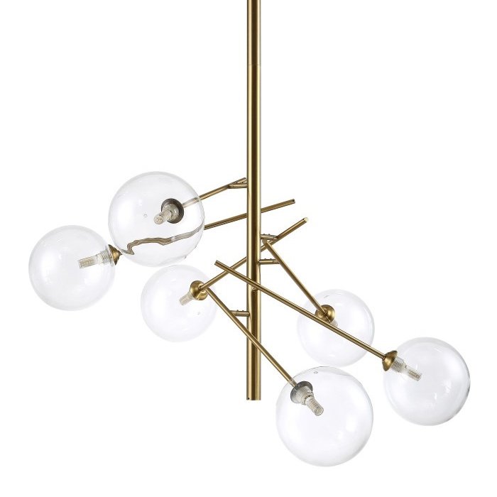 Люстра Gallotti & Radice Straight 6 Бронза Прозрачное Стекло Люстра Gallotti & Radice Straight 6 Бронза Прозрачное Стекло в Твери | Loft Concept