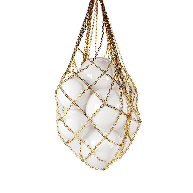 Люстра HELMI SUSPENSION CHANDELIER Глянцевое золото Белое матовое стекло Люстра HELMI SUSPENSION CHANDELIER Глянцевое золото Белое матовое стекло в Твери | Loft Concept