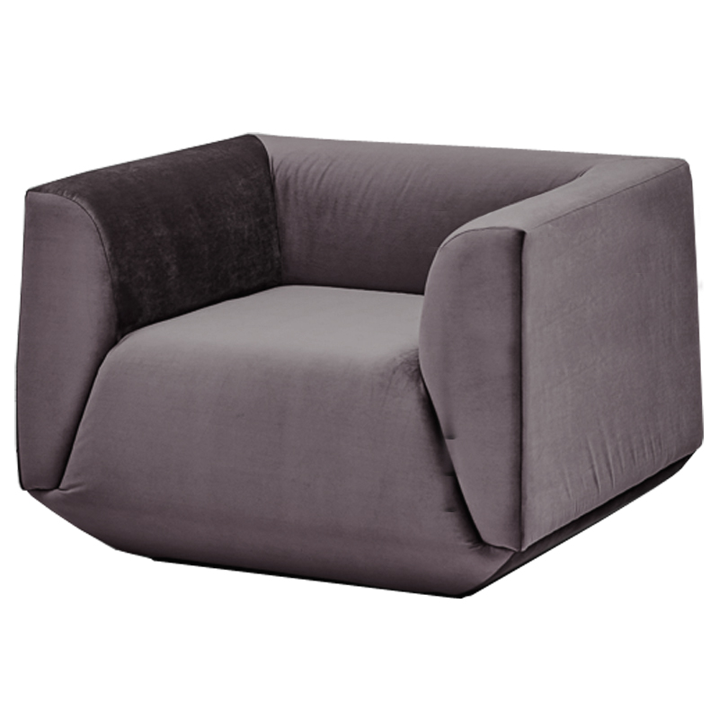 Armchair Cube Gray Lilac Большое Кресло Куб Баклажан Armchair Cube Gray Lilac Большое Кресло Куб Баклажан в Твери | Loft Concept