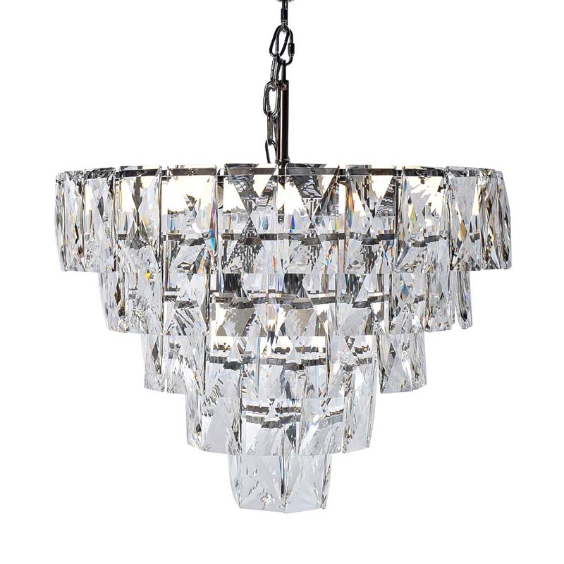 Люстра Tiers Crystal Light Chandelier 16 D60 Серебряный Люстра Tiers Crystal Light Chandelier 16 D60 Серебряный в Твери | Loft Concept