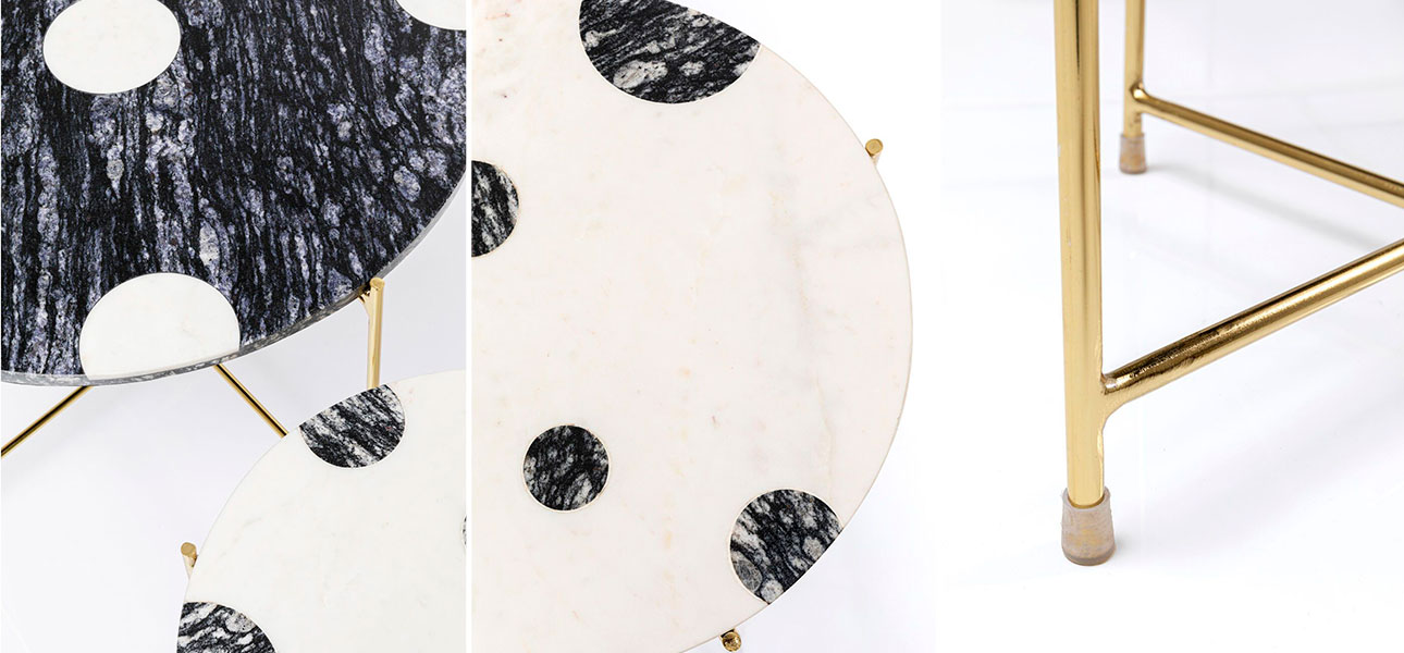 Столик приставной Duo Black and White - фото №2