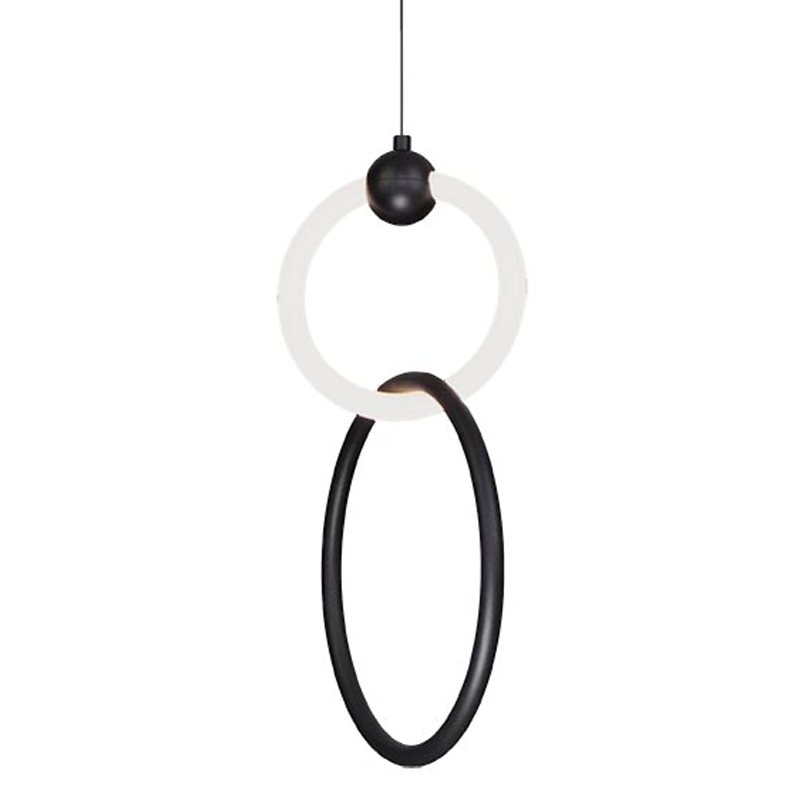 Подвесной светильник double RING LIGHT Черный Белый в Твери | Loft Concept 