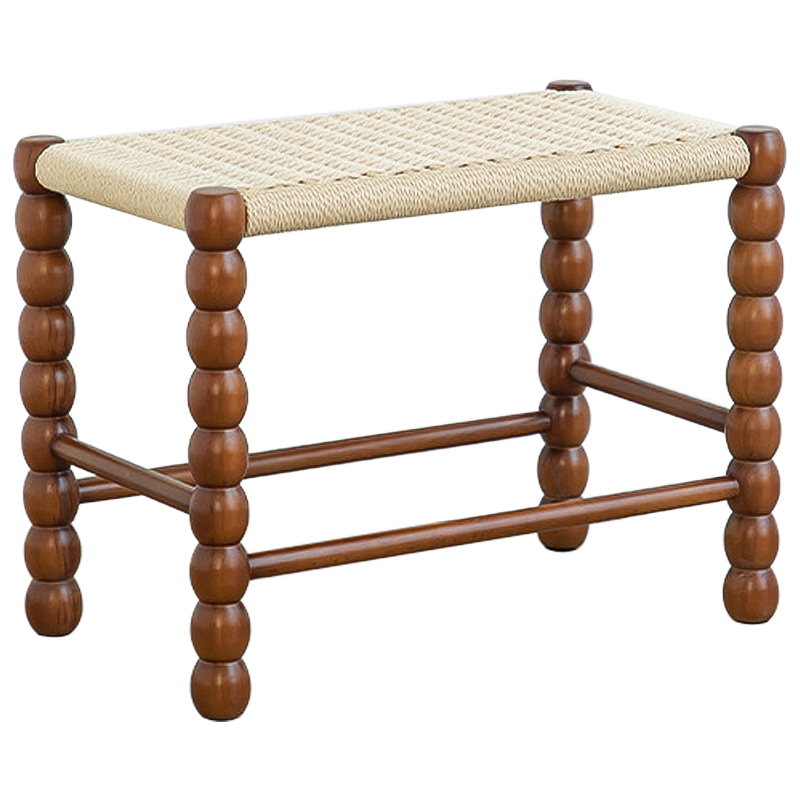 Банкетка French Corner Banquet Brown 60 см Коричневый Бежевый Банкетка French Corner Banquet Brown 60 см Коричневый Бежевый в Твери | Loft Concept