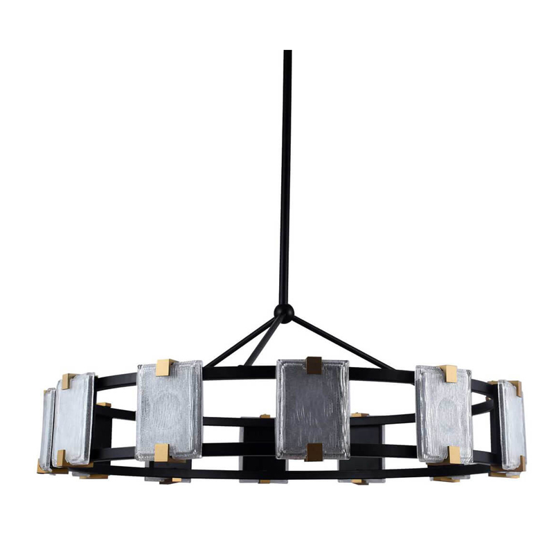 Люстра Rectangular Glass Plafon D85 Черный матовый Прозрачное Стекло матовое золото Люстра Rectangular Glass Plafon D85 Черный матовый Прозрачное Стекло матовое золото в Твери | Loft Concept