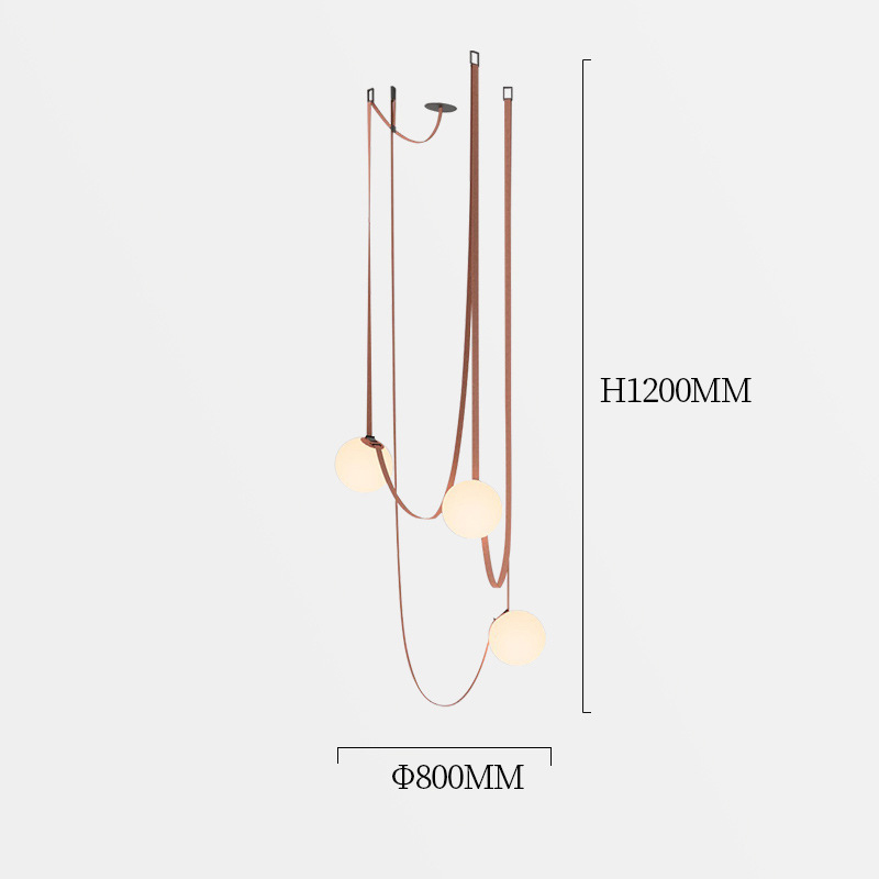 Vibia PLUSMINUS Серия подвесных светильников с белыми шарообразными плафонами из стекла на красных текстильных ремнях в Твери