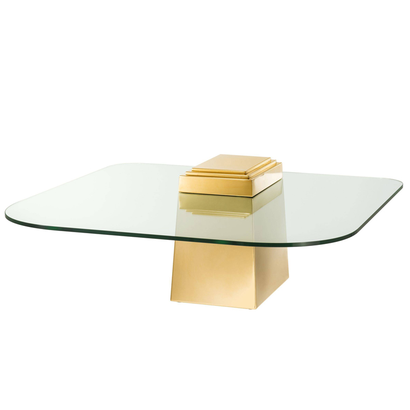 Кофейный стол Eichholtz Coffee Table Orient Gold Глянцевое золото Прозрачный Кофейный стол Eichholtz Coffee Table Orient Gold Глянцевое золото Прозрачный в Твери | Loft Concept