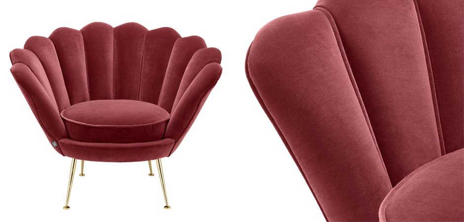 Кресло Eichholtz Chair Trapezium Wine Red Кресло Eichholtz Chair Trapezium Wine Red - Loft-Concept в Твери