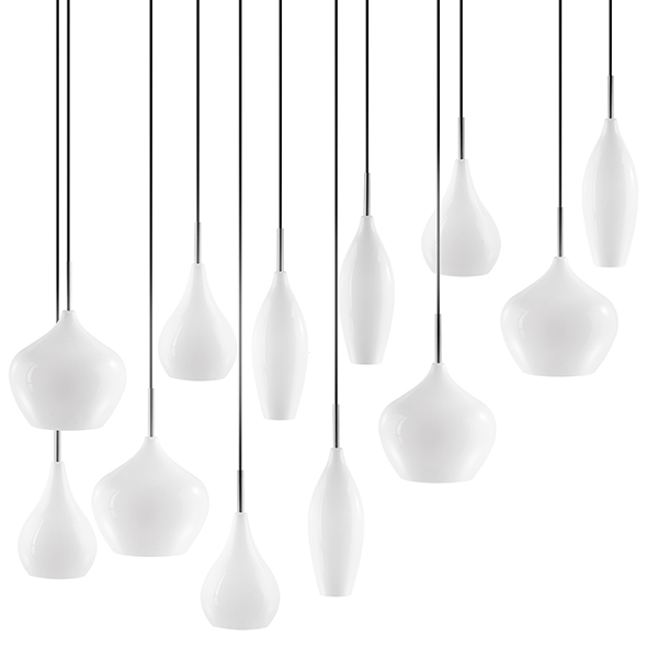 Люстра Candiano Milk 12 Light Белый Хром Люстра Candiano Milk 12 Light Белый Хром в Твери | Loft Concept