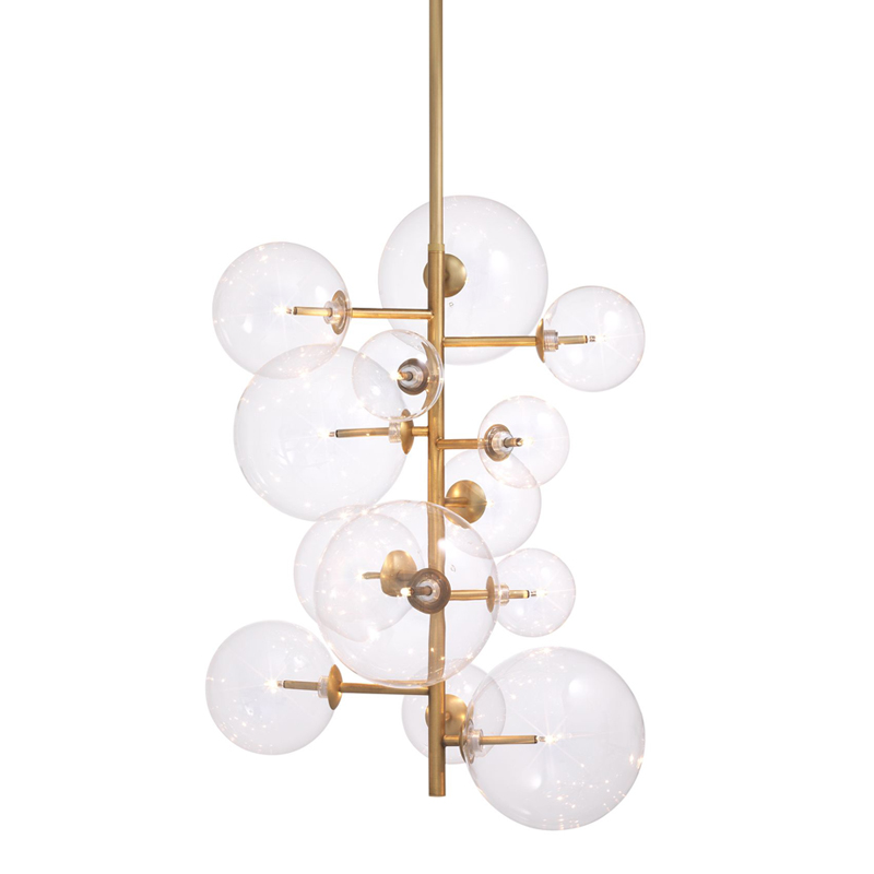 Люстра Eichholtz Chandelier Ezra Brass Латунь Античная полированная Прозрачный Люстра Eichholtz Chandelier Ezra Brass Латунь Античная полированная Прозрачный в Твери | Loft Concept