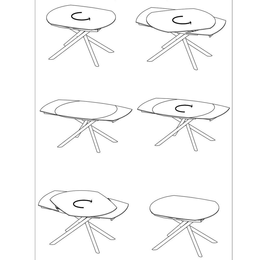 Стол обеденный раскладной круглый Folding Ceramic Table Стол обеденный раскладной круглый Folding Ceramic Table в Твери