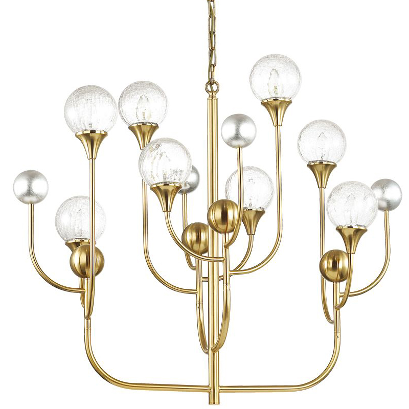 Люстра Benniga Chandelier 8 Золотой Прозрачный (Transparent) Люстра Benniga Chandelier 8 Золотой Прозрачный (Transparent) в Твери | Loft Concept
