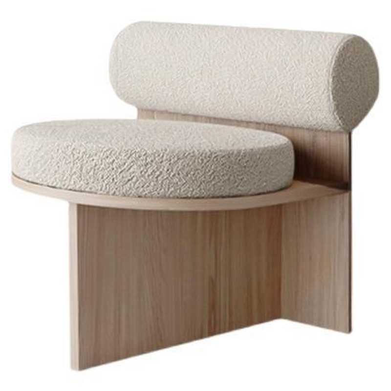 Кресло Behemo Boucle ivory ( слоновая кость ) Древесина Кресло Behemo Boucle ivory ( слоновая кость ) Древесина в Твери | Loft Concept