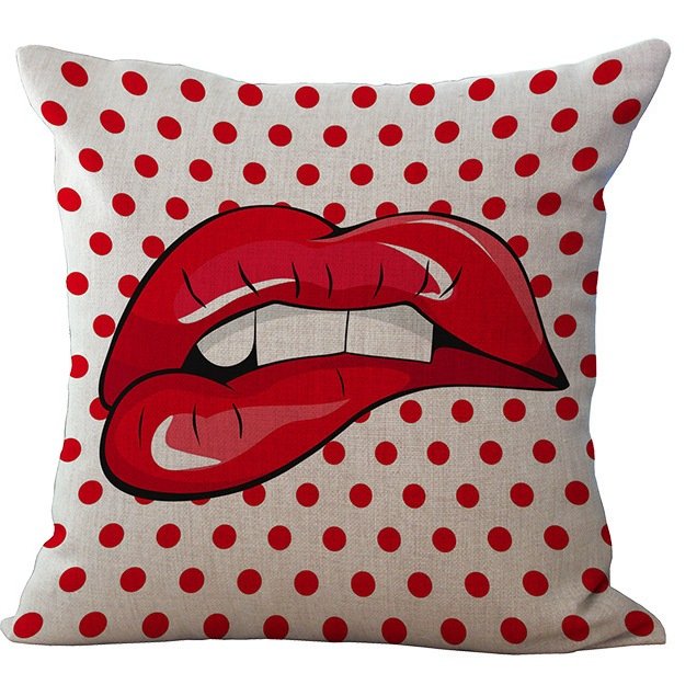 Декоративная подушка Lips and Face #2 Мульти Декоративная подушка Lips and Face #2 Мульти в Твери | Loft Concept